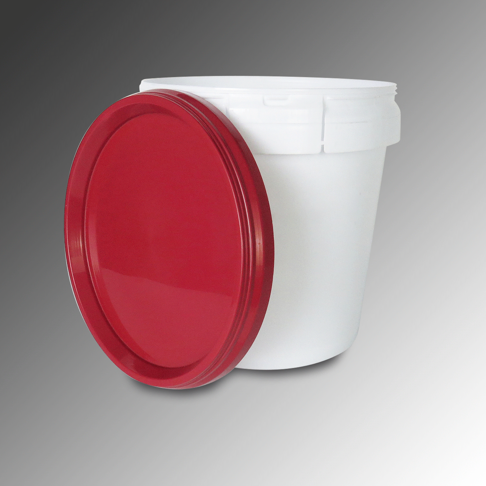 Vỏ thùng sơn nhựa trắng 5l nắp mở