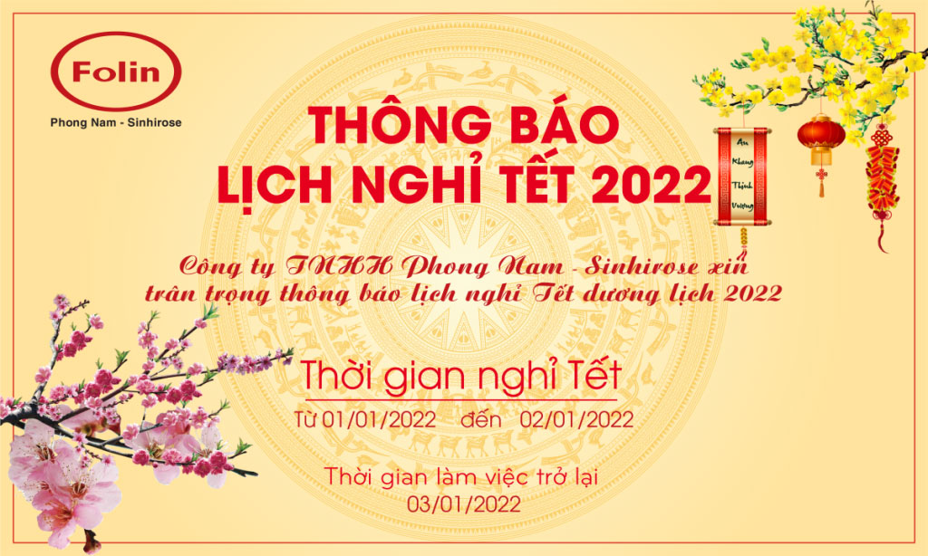 Thông báo nghỉ Tết dương lịch 2022